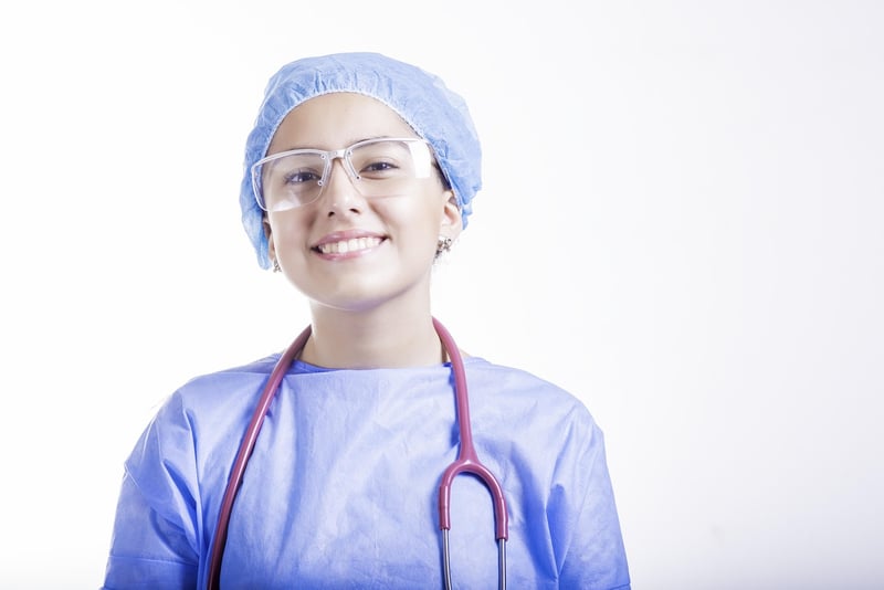 Doctor in hospital with technology